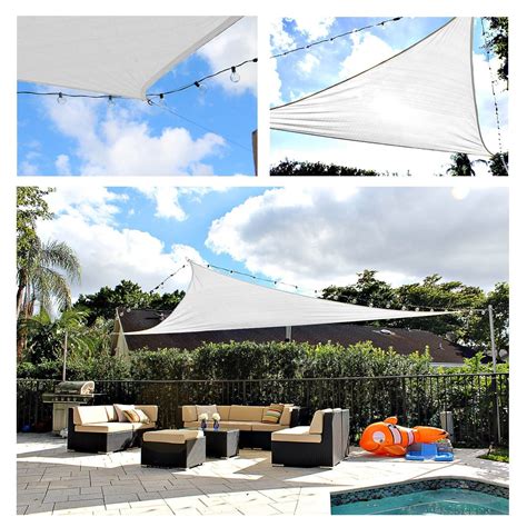 Triangle Sun Shade Sail 10 X 10 X 10 Ft UV Block Fabric Etsy