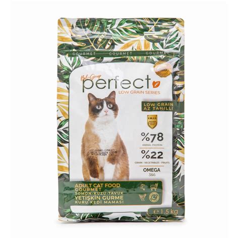 Сухой корм PERFECT GOURMET для кошек, лосось, ягненок, курица, 1.5кг ...