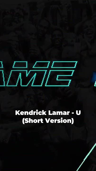 Kendrick Lamar U Youtube