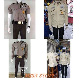 Jual Stelan Seragam Satpam Security Pdl Pdh Coklat Cream