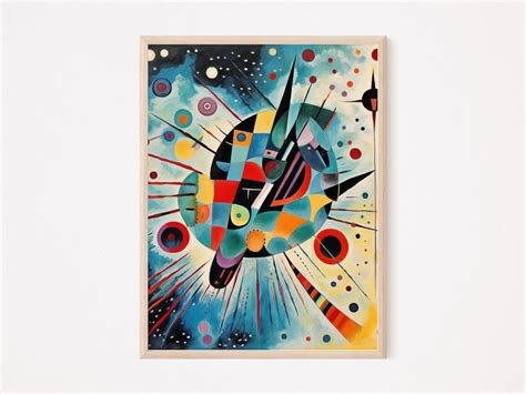 Wassily Kandinsky Inspired Abstract Art Poster Absurdist Etsy