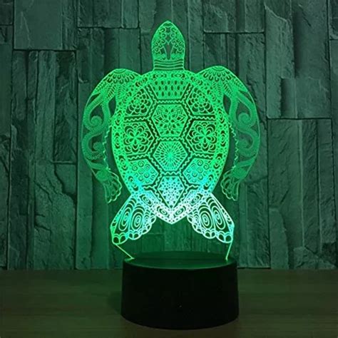 L Mpara De Holograma D Luz De Noche De Tortuga L Mpara De I Env O Gratis