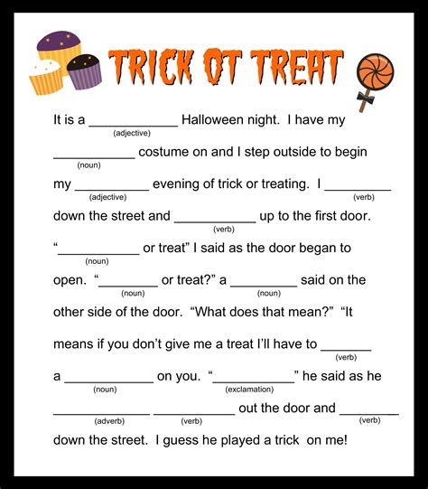 Halloween Mad Libs Printable Printable Word Searches