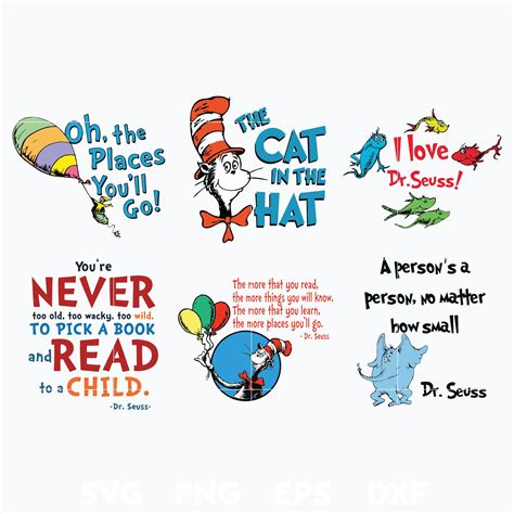 Dr Seuss Svg Bundle Funny Dr Seuss Quote Svg Dr Seuss Svg Thing Svg