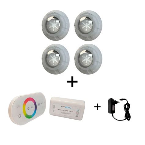 Kit Led Rgb M Dulo Rgb W Controle Remoto Fonte Luxpool