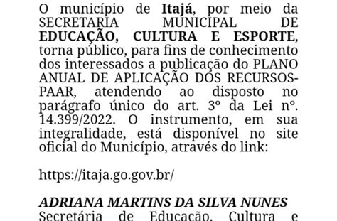 ANEXO LV Termo De Execucao Cultural ITAJA Prefeitura Municipal De