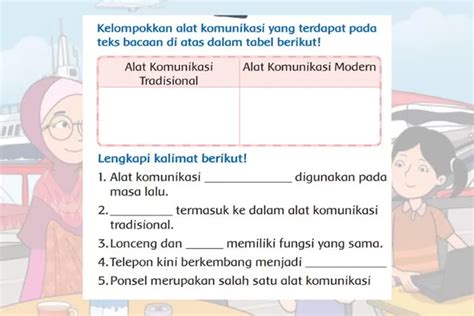 Kelompok Alat Komunikasi Dan Kalimat Rumpang Kunci Jawaban Tema 7