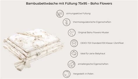 Bambusbettw Sche Mit F Llung X Boho Flowers My Memi