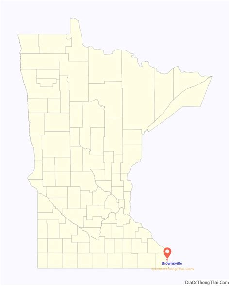 Map of Brownsville city, Minnesota