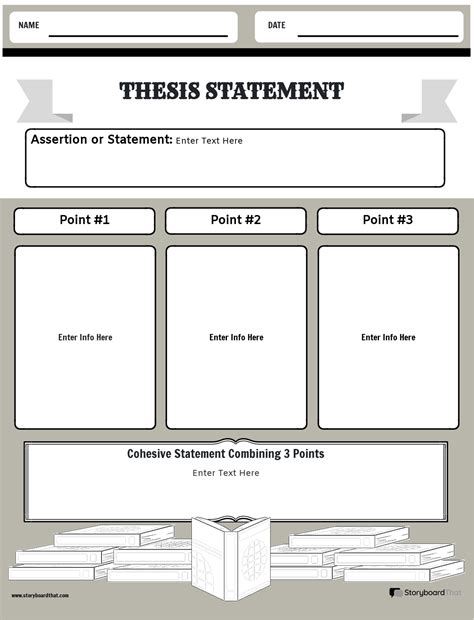 Books Based Thesis Statement Worksheet Outline