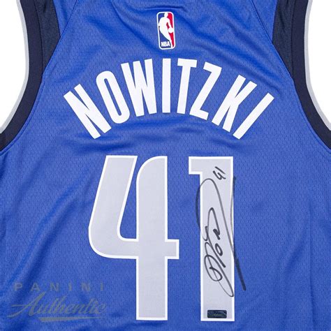 Dirk Nowitzki Signed Nike Mavericks Jersey Panini Pristine Auction