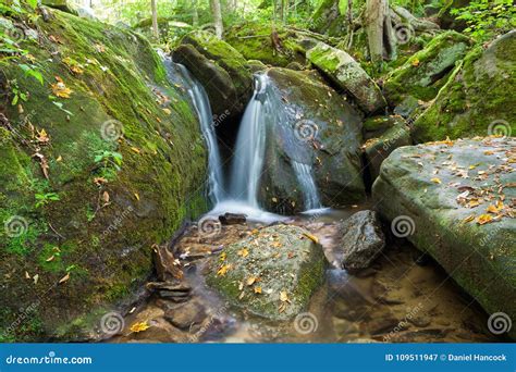 Lush Green Mountain Waterfall Stock Image Image Of Forest Mountain