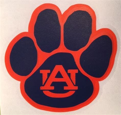 Auburn Tigers Paw Decal For Your Yeti Rambler Tumbler Colster Or