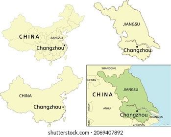 Changzhou City Location On Map China Stock Vector (Royalty Free ...