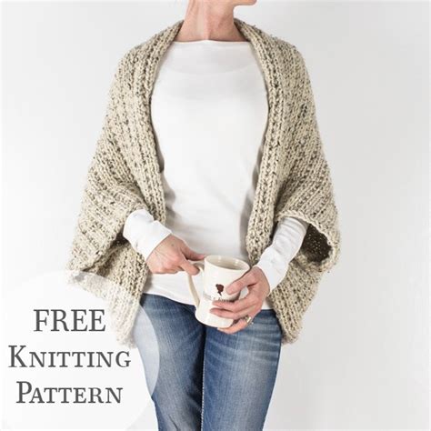 FREE Beginner Scoop Shrug Knitting Pattern Wrapped In Warmth