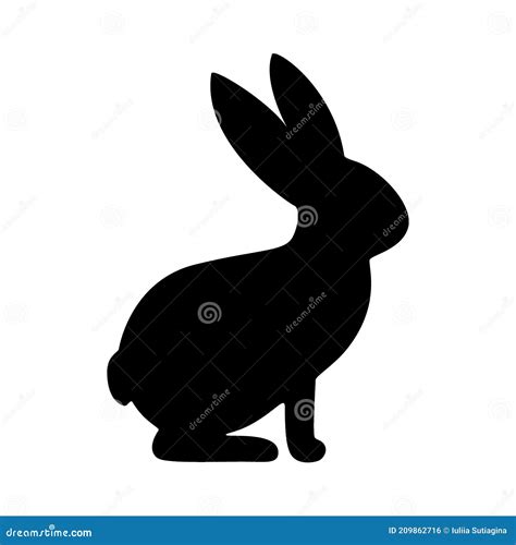 Hare, Rabbit Black Silhouette Icon. Bunny Side View. Profile of Rabbit Pet. Vector Isolated ...