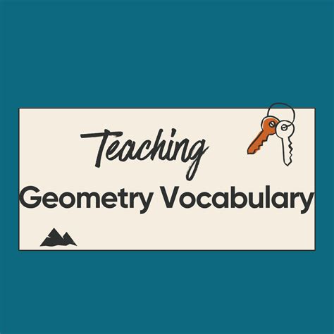 Geometry Vocabulary - Fun to Teach