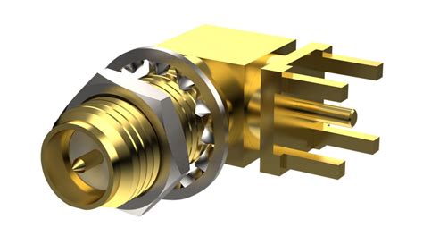 Pcb Smafraj A Taoglas Rf Connector Rp Sma Brass Socket Right