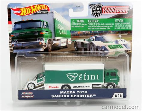 MATTEL HOT WHEELS FLF56 979G GJT36 Scale 1 64 FORD USA TRUCK WITH MAZDA 787B N 201 SUZUKA