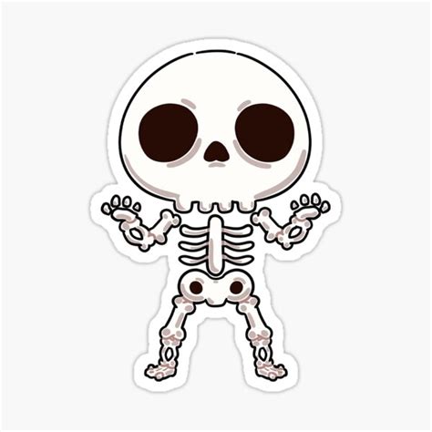 Chibi Skeleton Sticker For Sale By Missymoomedia Redbubble