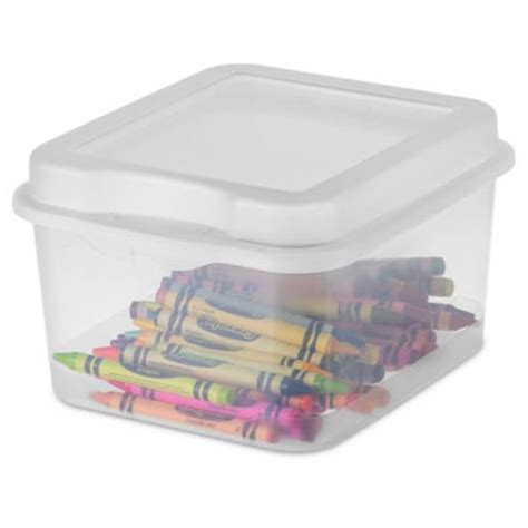 Sterilite Plastic Fliptop Hinged Storage Box Container W Latching Lid 12 Pack 12 Piece