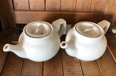 2 Hall China Boston Sunken Cover Tea Pots Etsy