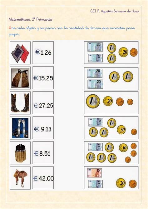 Monedas Y Billetes De Euro Interactive Worksheet Billetes De Euro