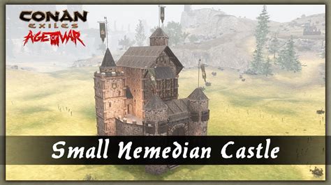 HOW TO BUILD A SMALL NEMEDIAN CASTLE SPEED BUILD CONAN EXILES YouTube