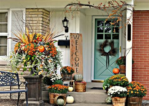 Herbst Deko für draußen 30 Ideen für schönen Hauseingang