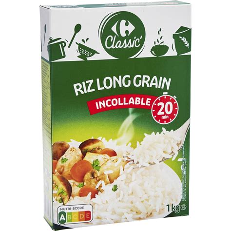 Riz Long Grain Incollable Carrefour La Boite D Kg Prix Carrefour