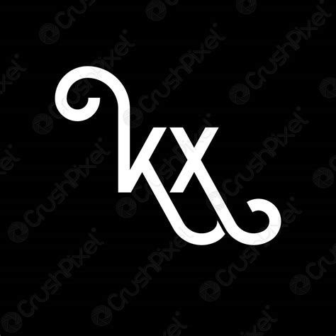 Kx Letter Logo Design On Black Background Kx Creative Initials Stock Vector 6007572 Crushpixel