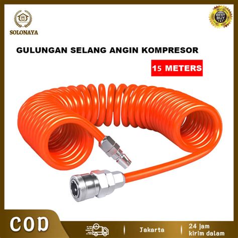 Selang Recoil Hose Kompresor 15m Selang Angin PU Panjang 15 Meter