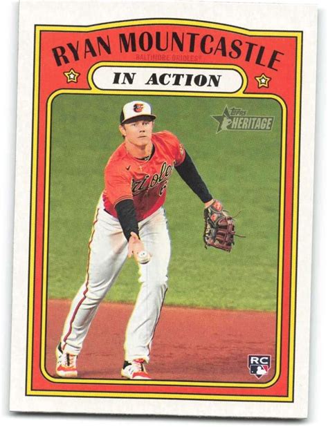 2021 Topps Heritage 186 Ryan Mountcastle In Action Nm Mt