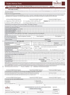 Fillable Online SIP OptiSIP ENROLMENT CUM AUTO DEBIT ECS