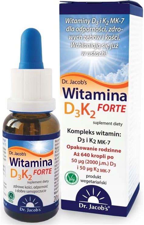 Witamina D3 K2 MK7 Krople FORTE DR JACOBS 12334222526 Allegro Pl