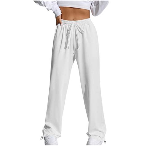 Owordtank Jogger Pants For Women Drawstring Elastic Waisted Straight