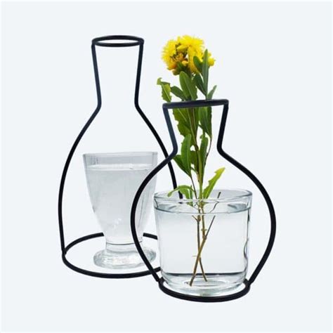 Vase aus Metall 2er Set CAMPUS Tüte Home