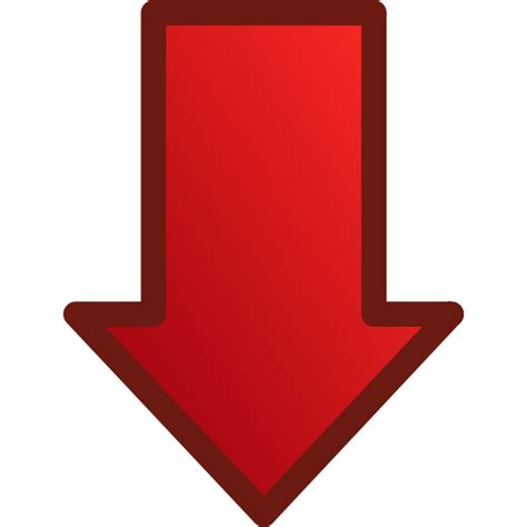 Red arrow pointing down vector image | Free SVG