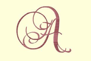 A Monogram Cursive · Creative Fabrica