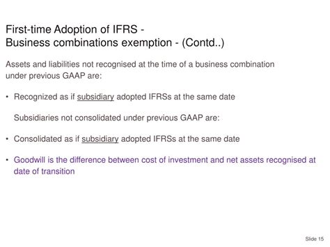 PPT IFRS 1 FIRST TIME ADOPTION OF IFRS PowerPoint Presentation Free