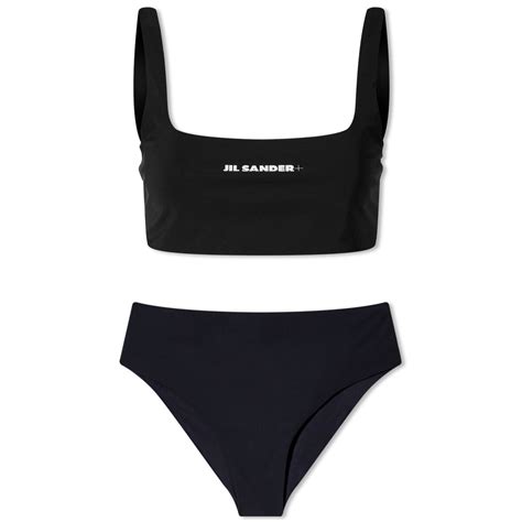 JIL SANDER Logo Bikini Black Editorialist