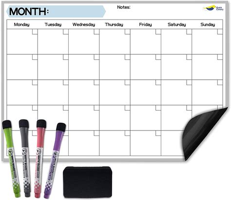 Magnetic Dry Erase Calendar For Refrigerator Walmart Ryann Florence