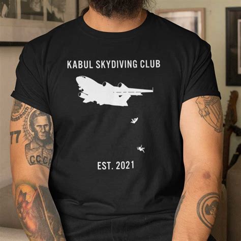 Kabul Skydiving Club T Shirt Kabul Afghanistan