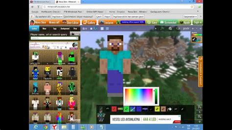 Minecraft Skin Yapma Ve Y Kleme Novaskin Youtube