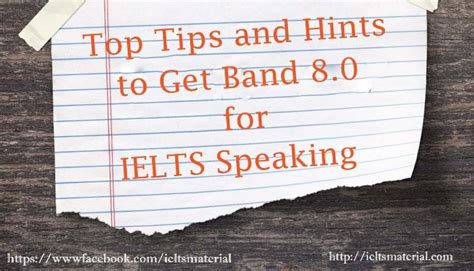 Top Tips And Hints To Get Band 80 For Ielts Speaking