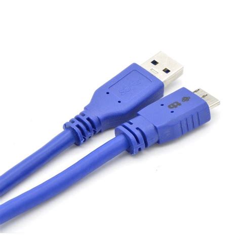 Kabel USB 3 0 konektor USB A Micro USB typ B 0 5m modrý H A D E X