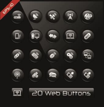 Shiny black web button design vector 03 free download