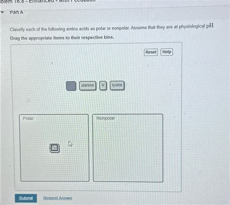 Solved Part AClassify each of the following amino acids as | Chegg.com 