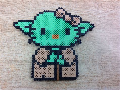 Hello Kitty Yoda perler beads by Amanda Collison Melt Beads Patterns ...