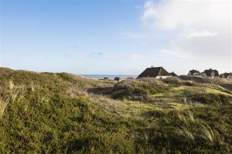 Sylt Alemania Playa De Rantum En La Puesta Del Sol Foto De Archivo